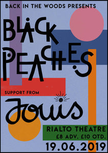 Black Peaches / Jouis Gig Poster [Blue]